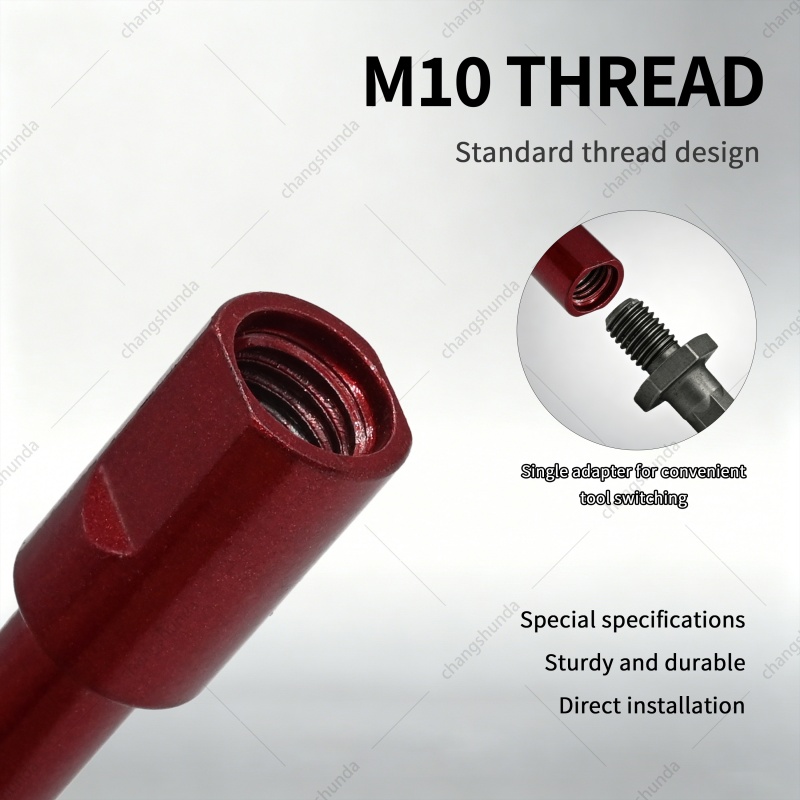 M10 Full Red 5pcs Blister Pack Set, Vacuum Brazed Diamond Core Drill Bits with M14 Thread Shank for Tile Marble Ceramic Drilling
