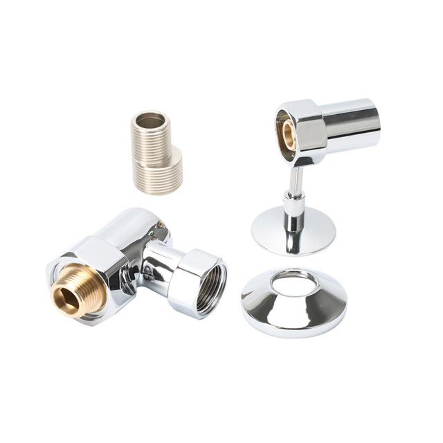 Chrome Bracket Connector Kit for Bathroom Towel Warmer Accessories  BJ61009