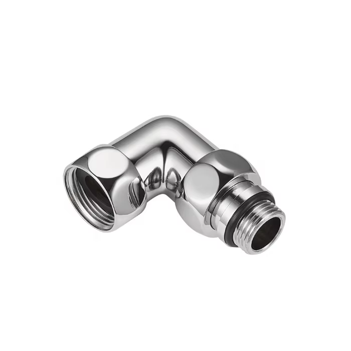 brass chrome heated towel rail elbow connector fittings kit bj61003bs-1