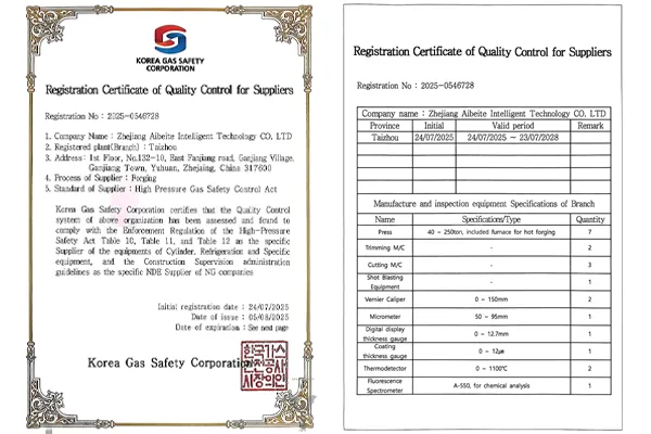 Congratulations For Approving by KGS Certificate