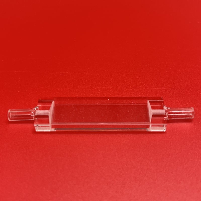 quartz glass flow cell 4 windows polish single channel for environmental monitoring