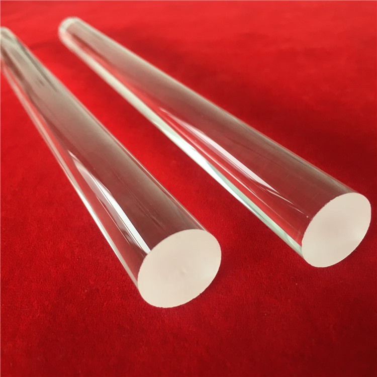 Round Shape Heat Resistant Custom Size Clear Quartz Glass Rod