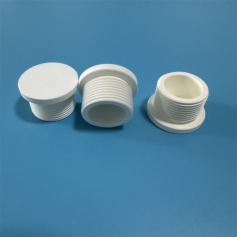 BN Ceramic Threaded Bushing: 99.5% Purity, 1800°C Vacuum Rating
