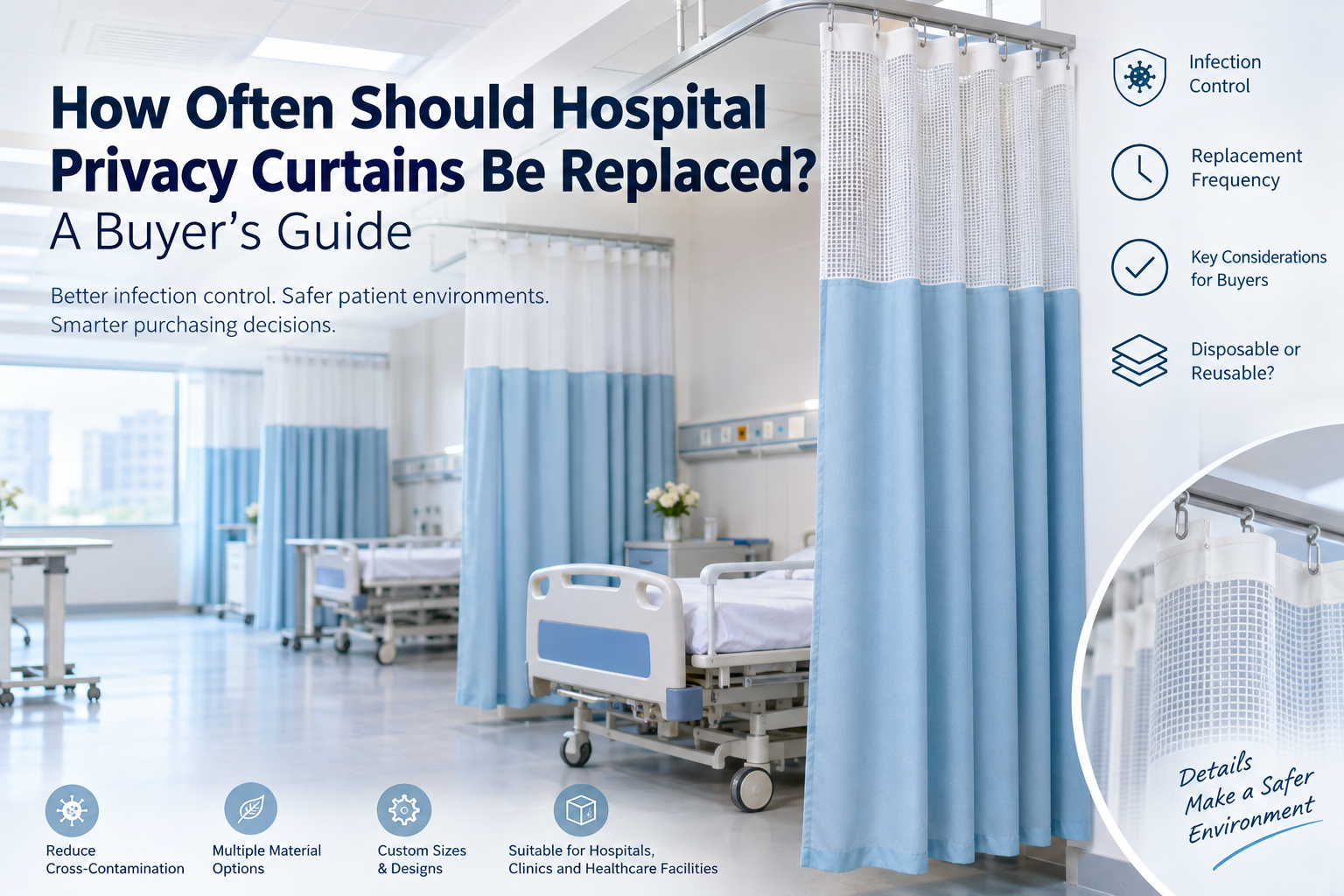 How Often Should Hospital Privacy Curtains Be Replaced? A Buyer’s Guide