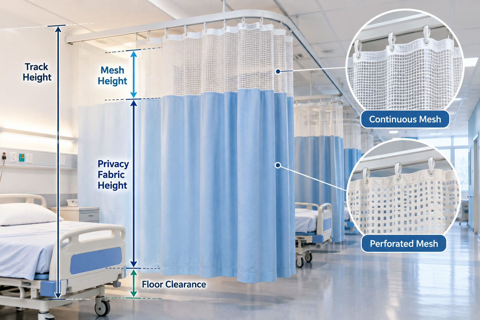 Hospital Curtain Mesh Explained: How to Choose the Right Height and Design