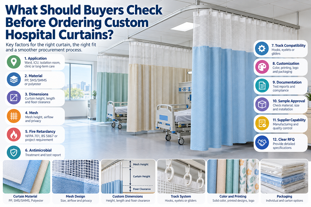 What Should Buyers Check Before Ordering Custom Hospital Curtains?