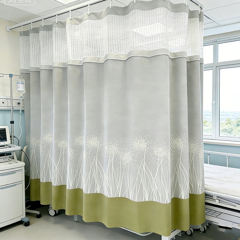Esun Premium Jacquard Privacy Divider Curtains with Integrated Mesh Top 