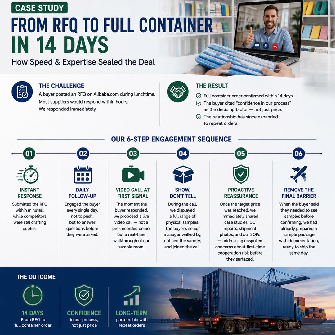Case Study: From RFQ to Full Container in 14 Days — How Speed & Trust Won the Order