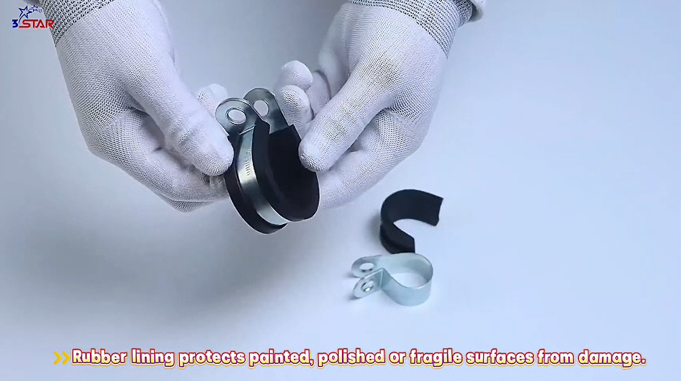 Rubber Lined P Clip