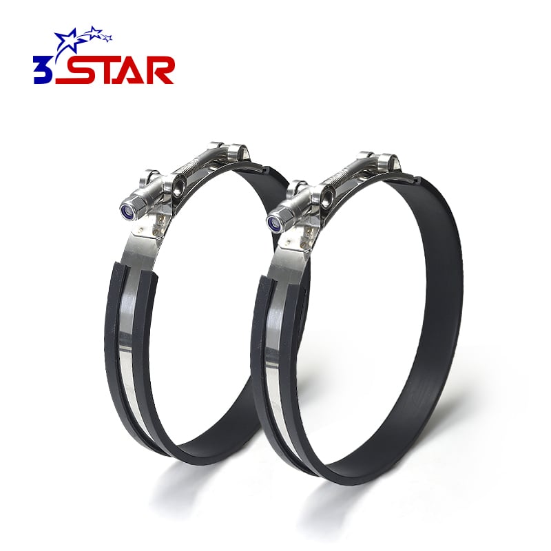 T Bolt Pipe Clamp With Rubber