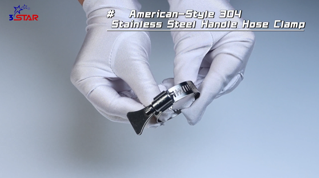 American Stainless Steel Hose Clamp with 304 Handle