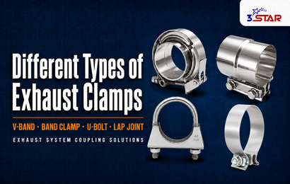 Different Types of Exhaust Clamps: V-Band, Band Clamp, U-Bolt & Lap Joint