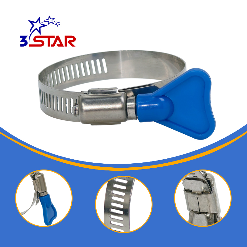 American Type Worm Drive Hose Clamp With Handle - 12.7mm