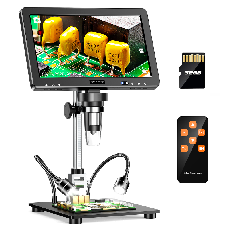 DM13 Soldering Microscope for Electronics Repair, Coin, Jewelry with 10 LEDs  