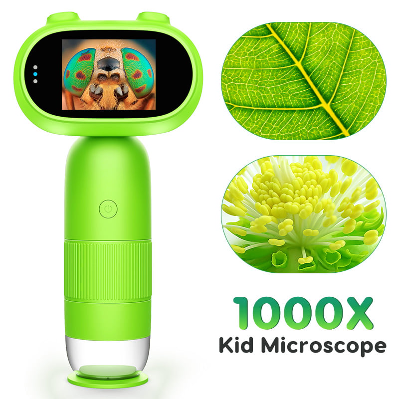 CM4 Kids Digital Microscope - 1000X Magnification, Portable Handheld Microscope with 2