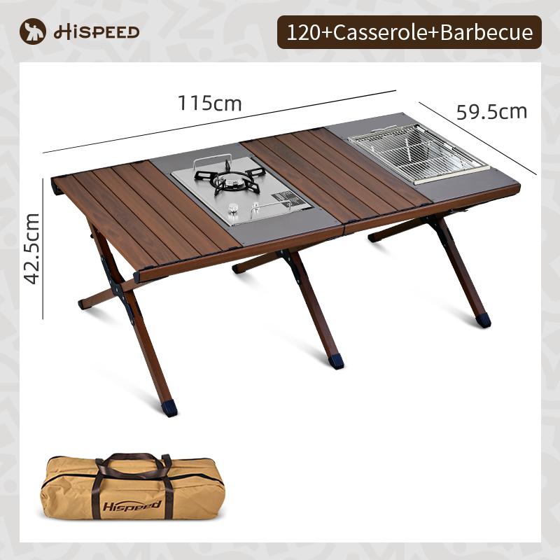 Tabelë Aluminiumi YF-ZZ-10F me Pjekje dhe Grill, 90cm 120cm
