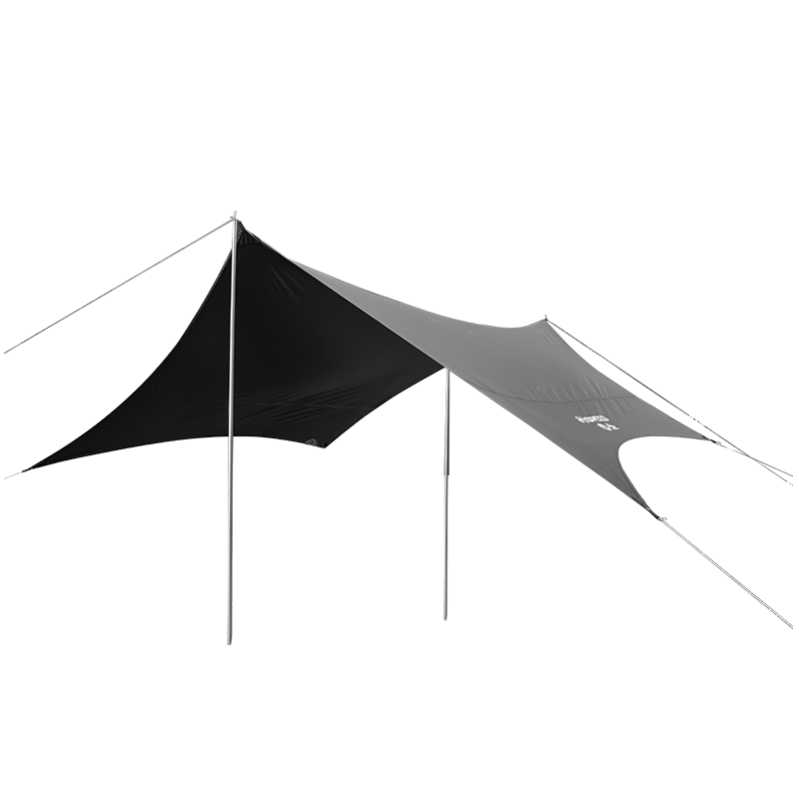 Draagbare 5x5 m glamping overkappingtent, zonwering voor 3-4 personen, voor outdoor campings, kampeerders en avonturiers