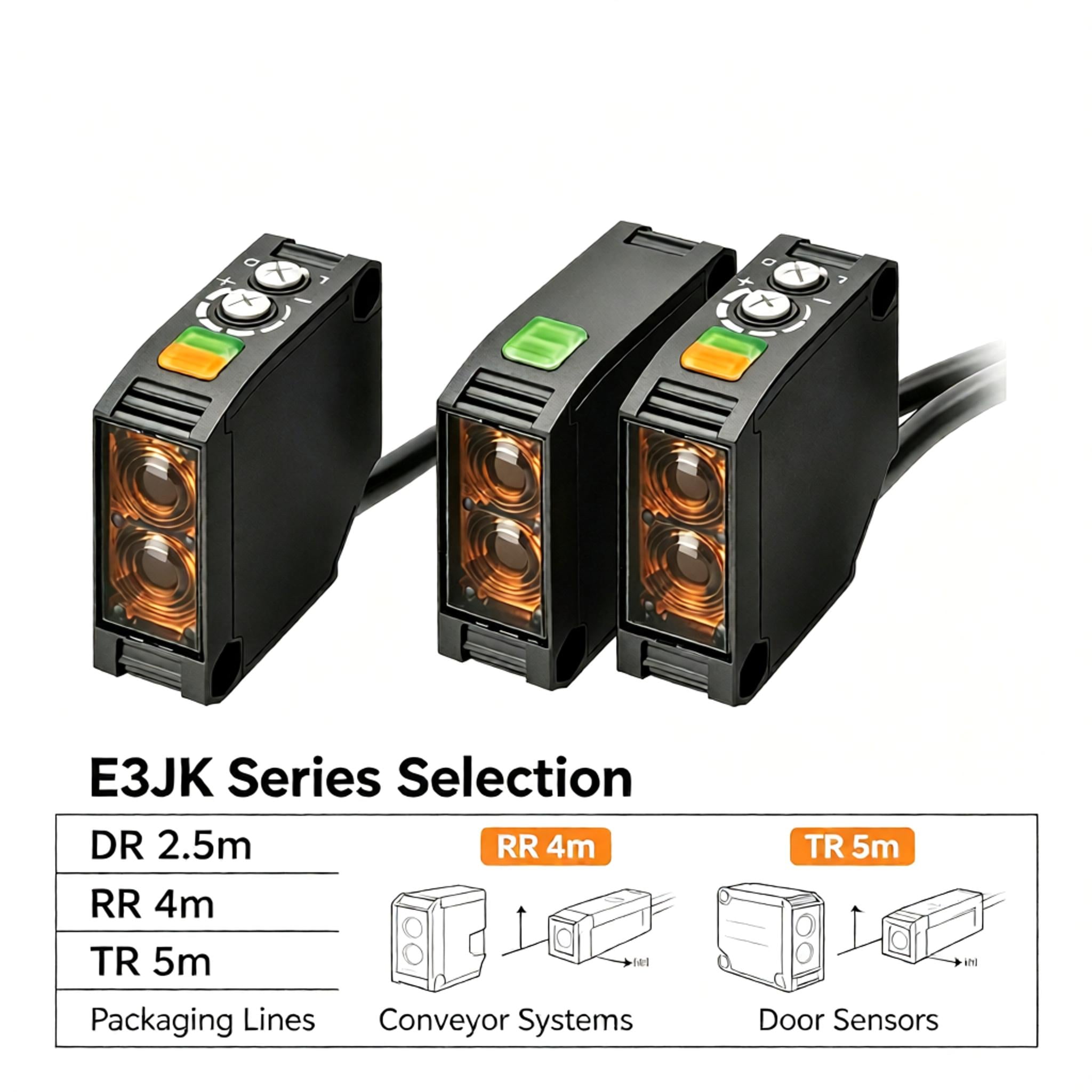 OMRON E3JK-5M1 doorstralingsfotocel 5 m met relais