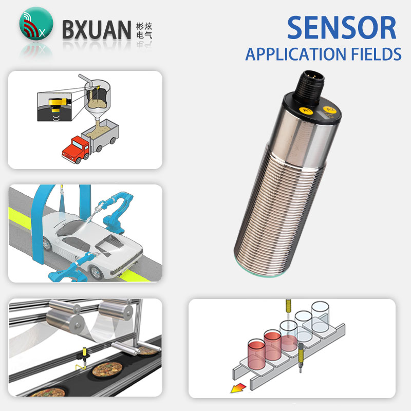 SN:2M 4M 6M 8M เครื่องตรวจจับเสียงฉาย ultrasonic แบบปุ่ม
