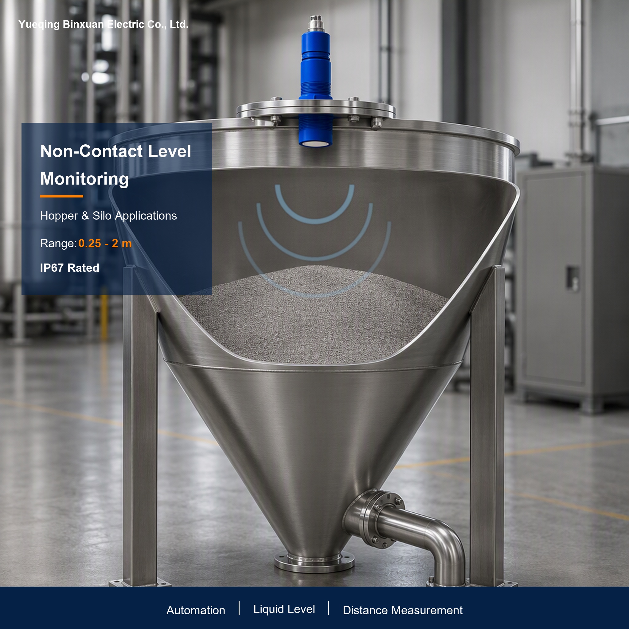 Sn：2m Plast sívalur ultrasonic skynjari