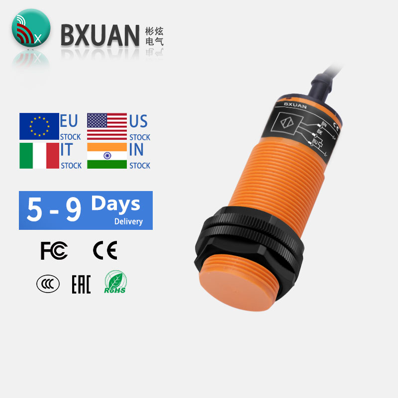 M30オレンジ色静電容量式センサ（検出距離15mm）－NPN／PNP近接スイッチ