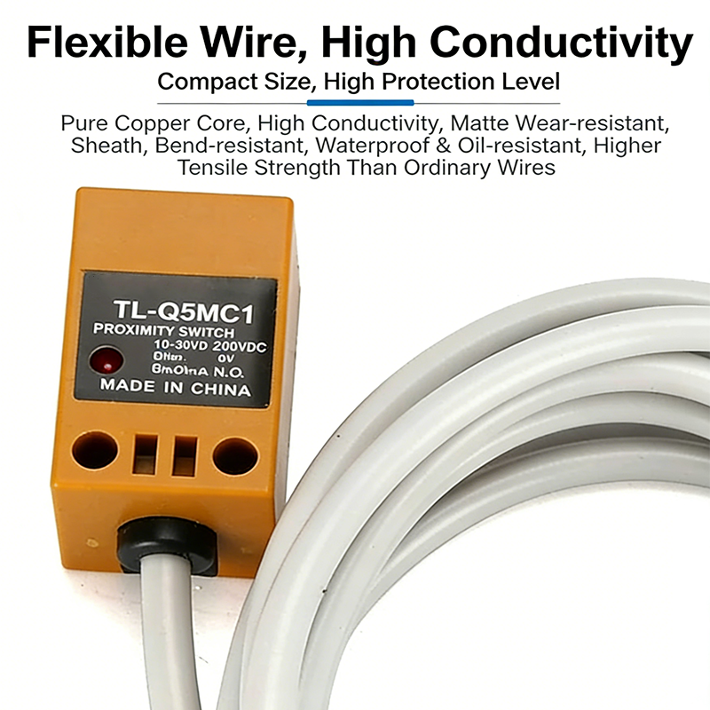 TL-N20M Series Square Proximity Switch – 20mm Flush Detection (Reliable 0-8mm), Heavy-Duty Square Body, Full Matrix NPN/PNP (E1/E2/F1/F2) + DC 2-Wire (D1/D2) + AC 2-Wire (Y1/Y2), 90-250VAC / 10-30VDC