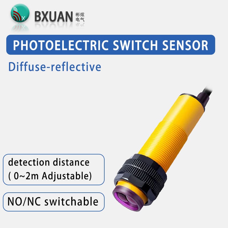BXUAN BPS M18 Diffuse Sensor 10cm NPN 12-24VDC with Bracket
