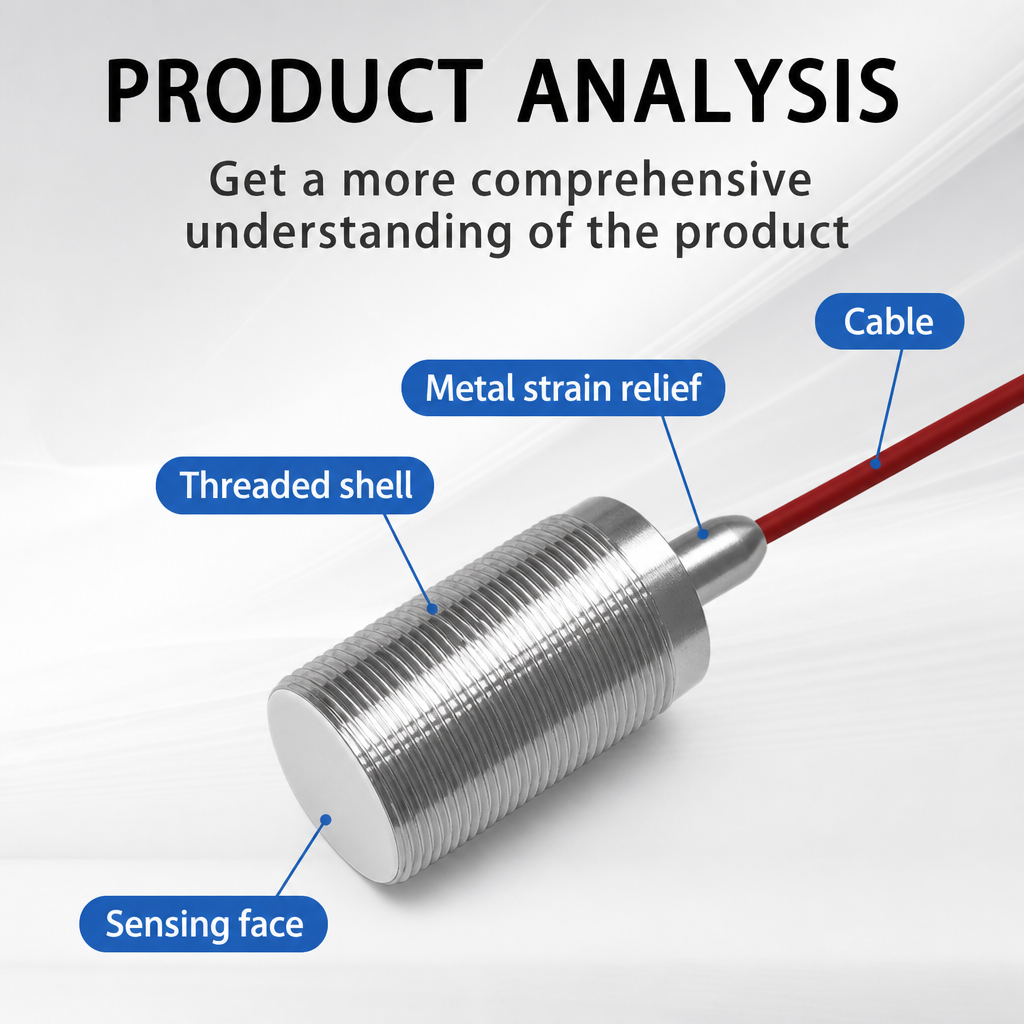M50 Flush High Temperature Proximity Sensor – 20-250V AC/DC Wide-Voltage Retrofit, 20mm, M50×1.5, NPN/PNP