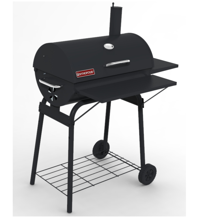 OGA032-3 Enamel Charcoal Grill Cart