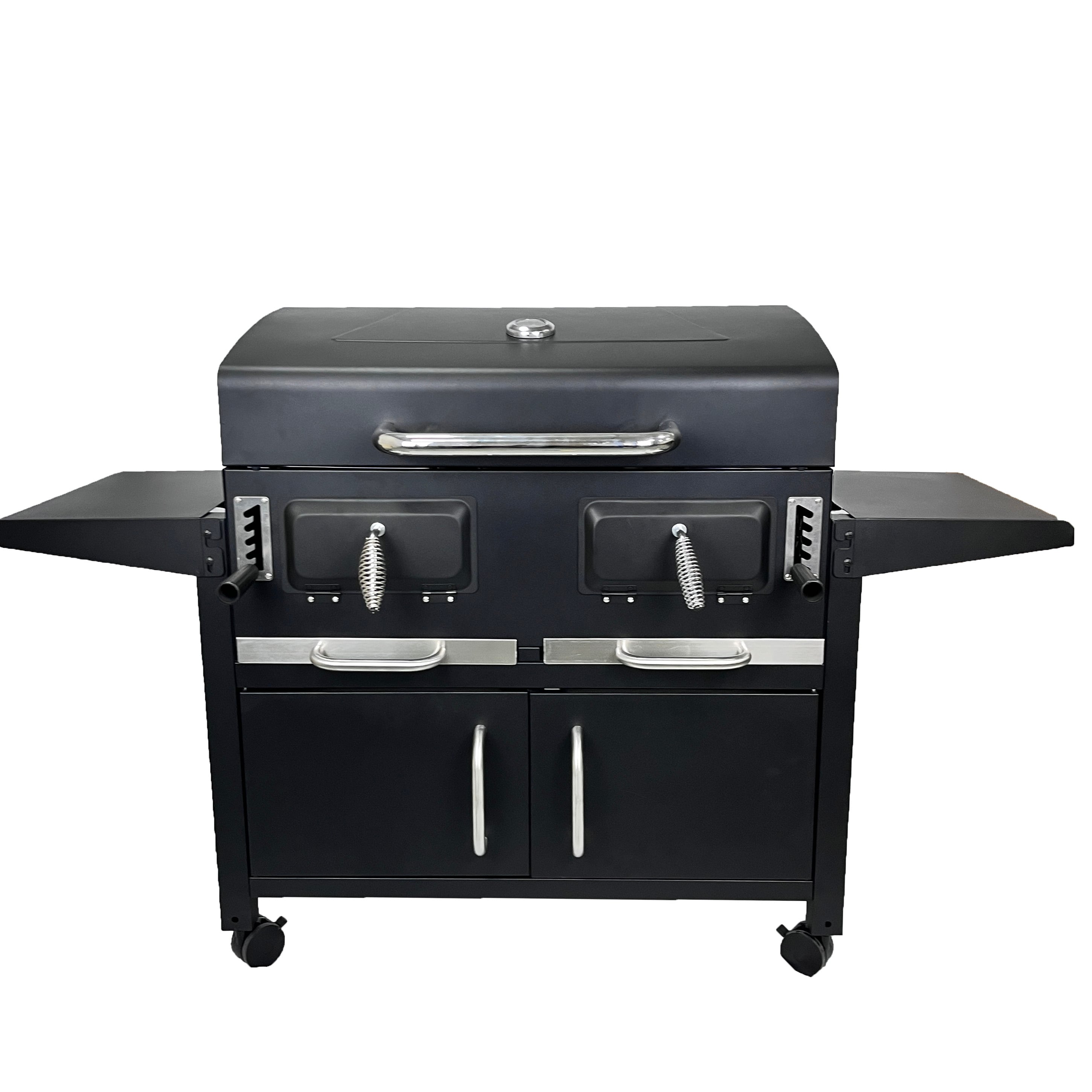 Large Royal Backyard Adjustable Height Bbq Grill Smoker Barbecue Charcoal Grill With Chimney and Thermometer