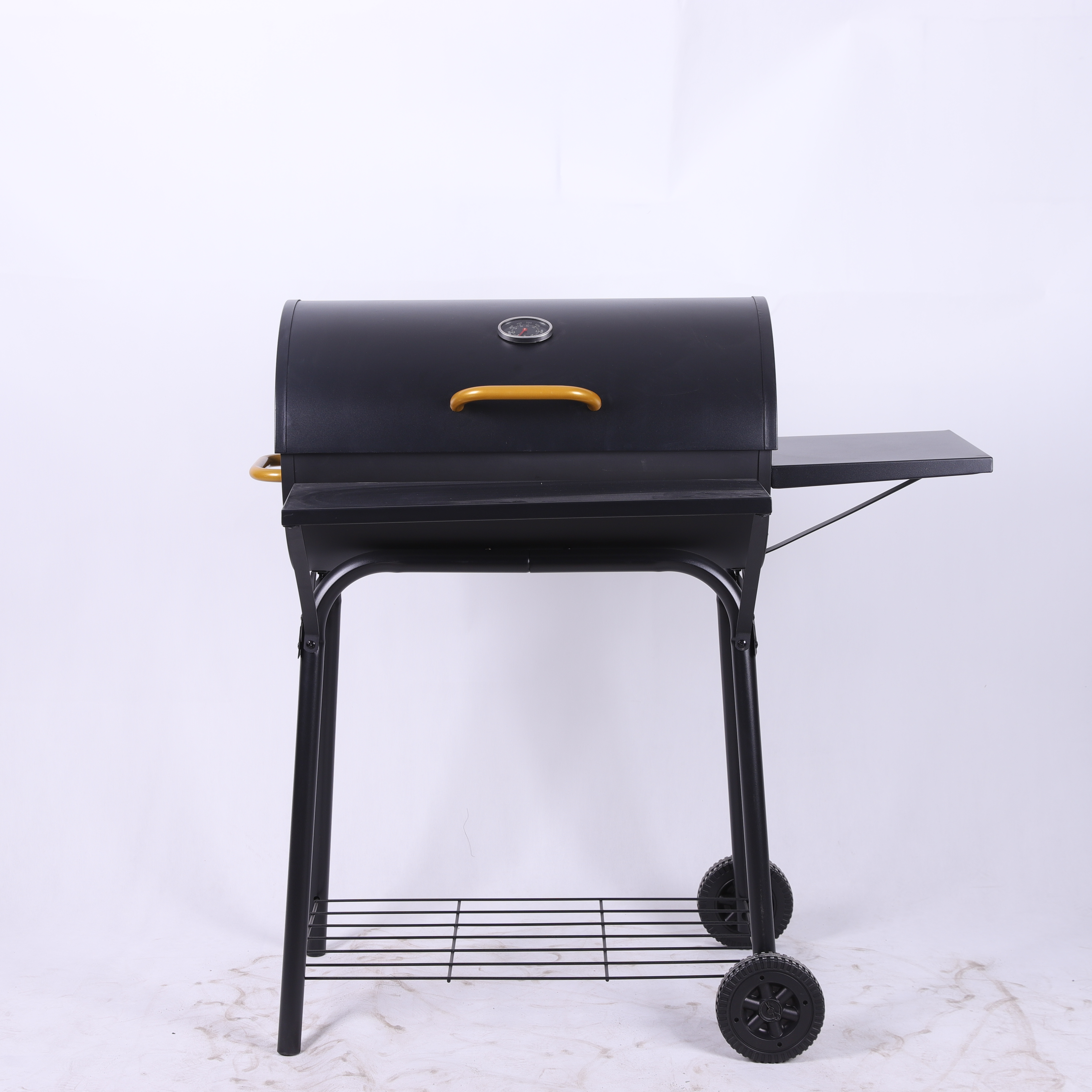 Classic Dual-Shelf Barrel Charcoal Grill – Your Ultimate Outdoor BBQ All-Rounder