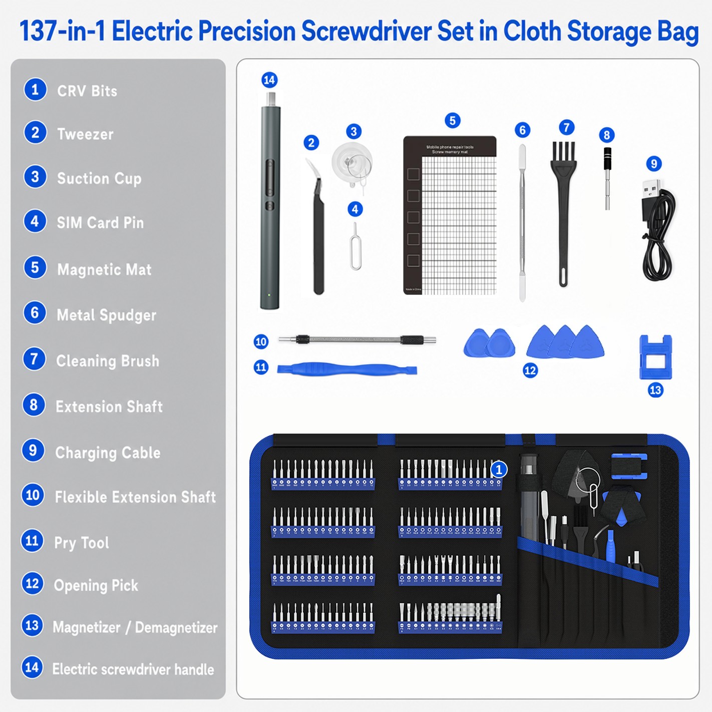Hero Shot – 137-in-1 Electric Precision Screwdriver Set