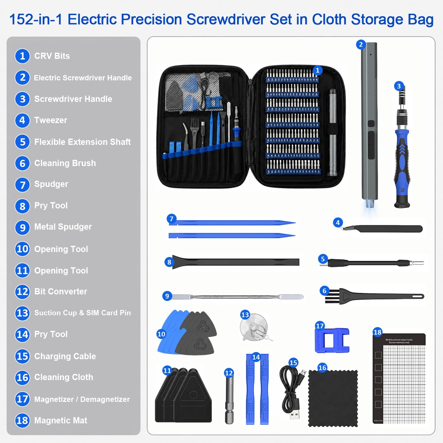 FIXBUD Electric & Manual Screwdriver Kit