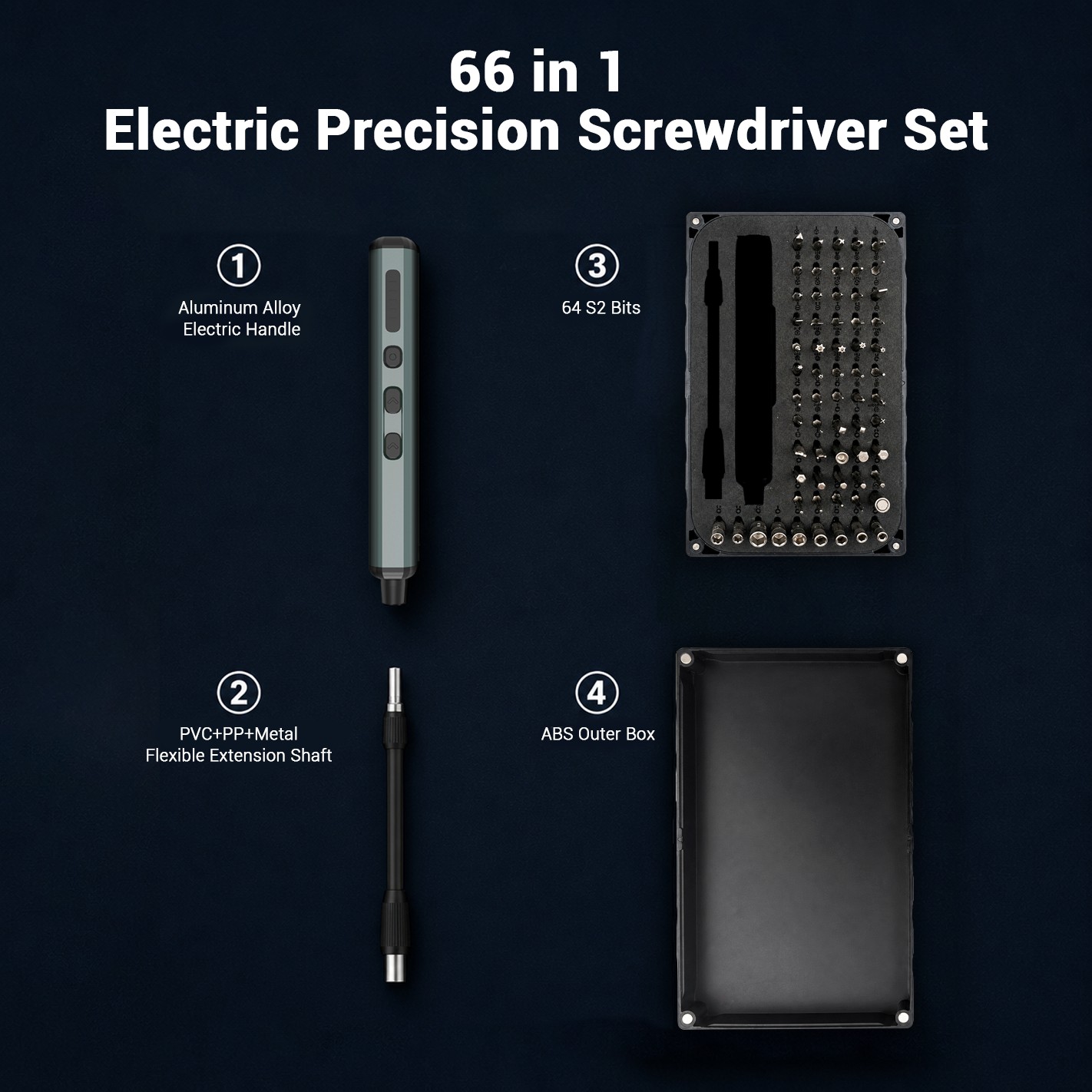 66-in-1 Electric Precision Screwdriver Set – Overview