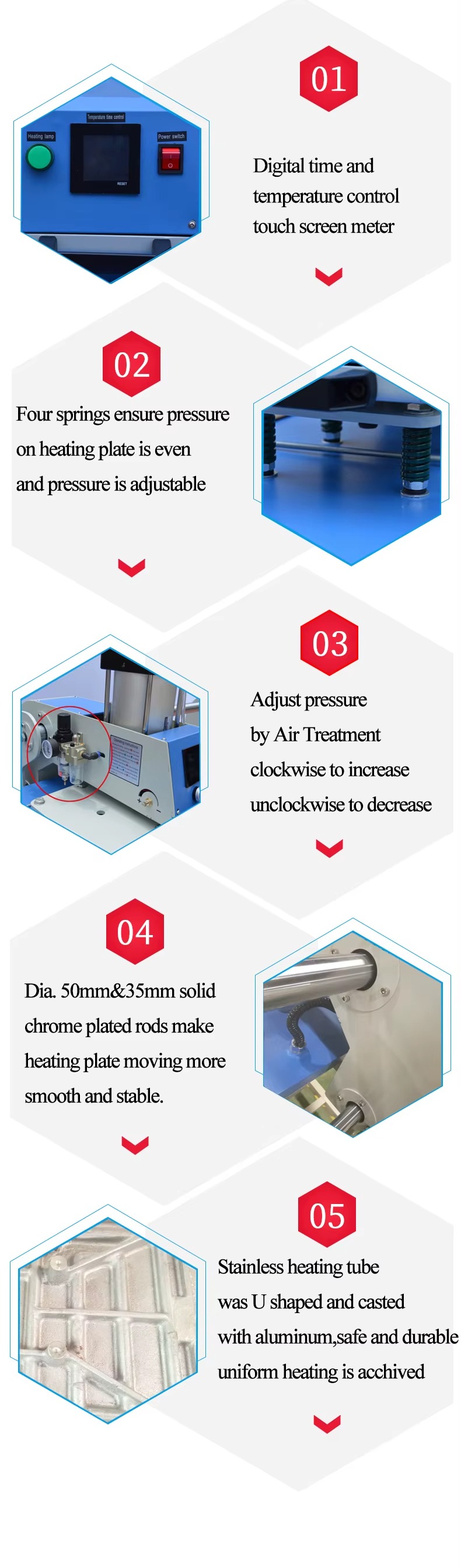 Pneumatic 80x100 Dual Station Heat Press Machine factory
