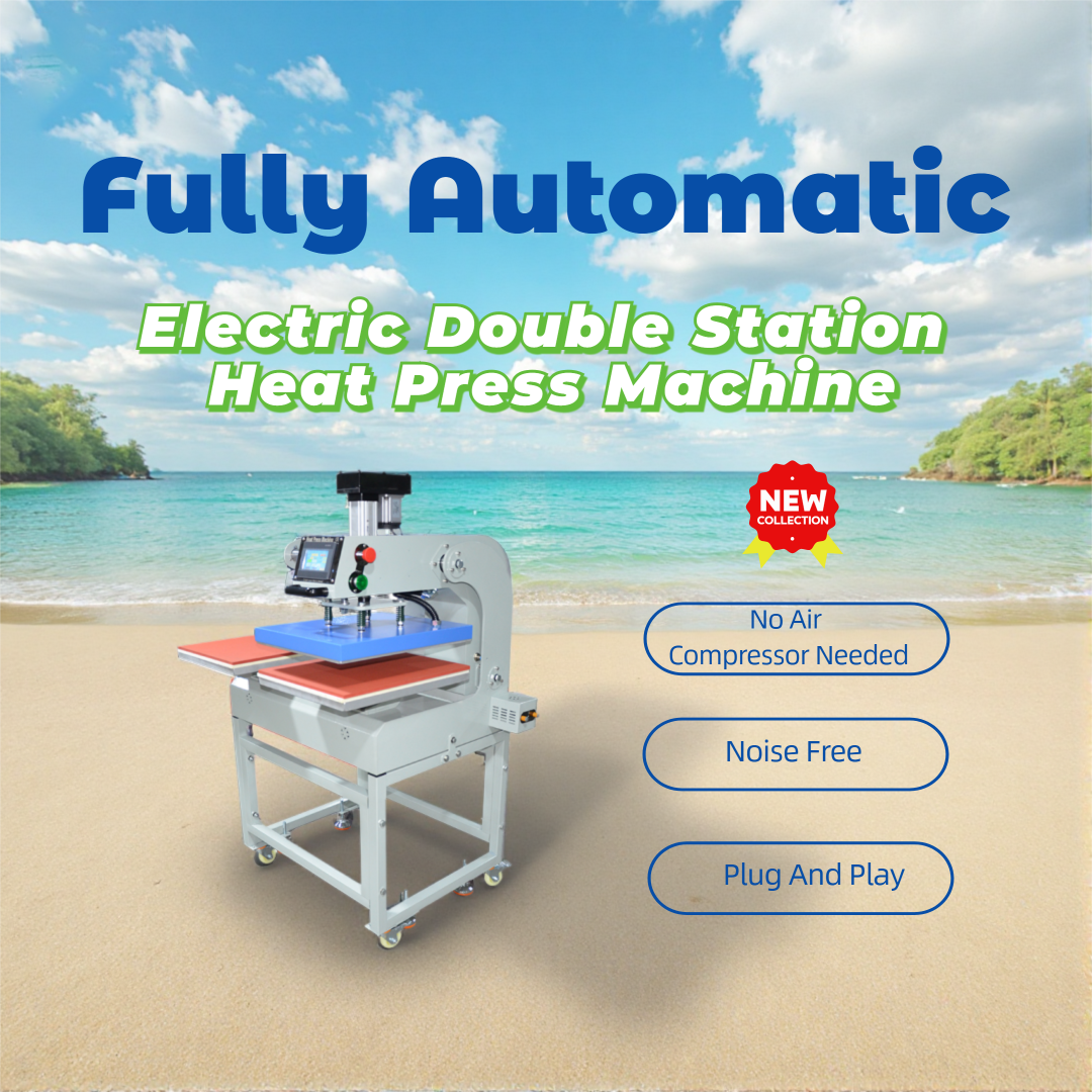 Auto Electric Dual Station Heat Press Machine 38*38 40x50 40*60cm for T-Shirt and Fabric Transfers Textile Sublimation