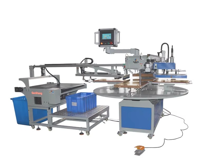 Hot New 4-Station Automatic Rotary T-Shirt Printing Press Machine Full Automatic Pneumatic Heat Press for Flatbed Printer supplier