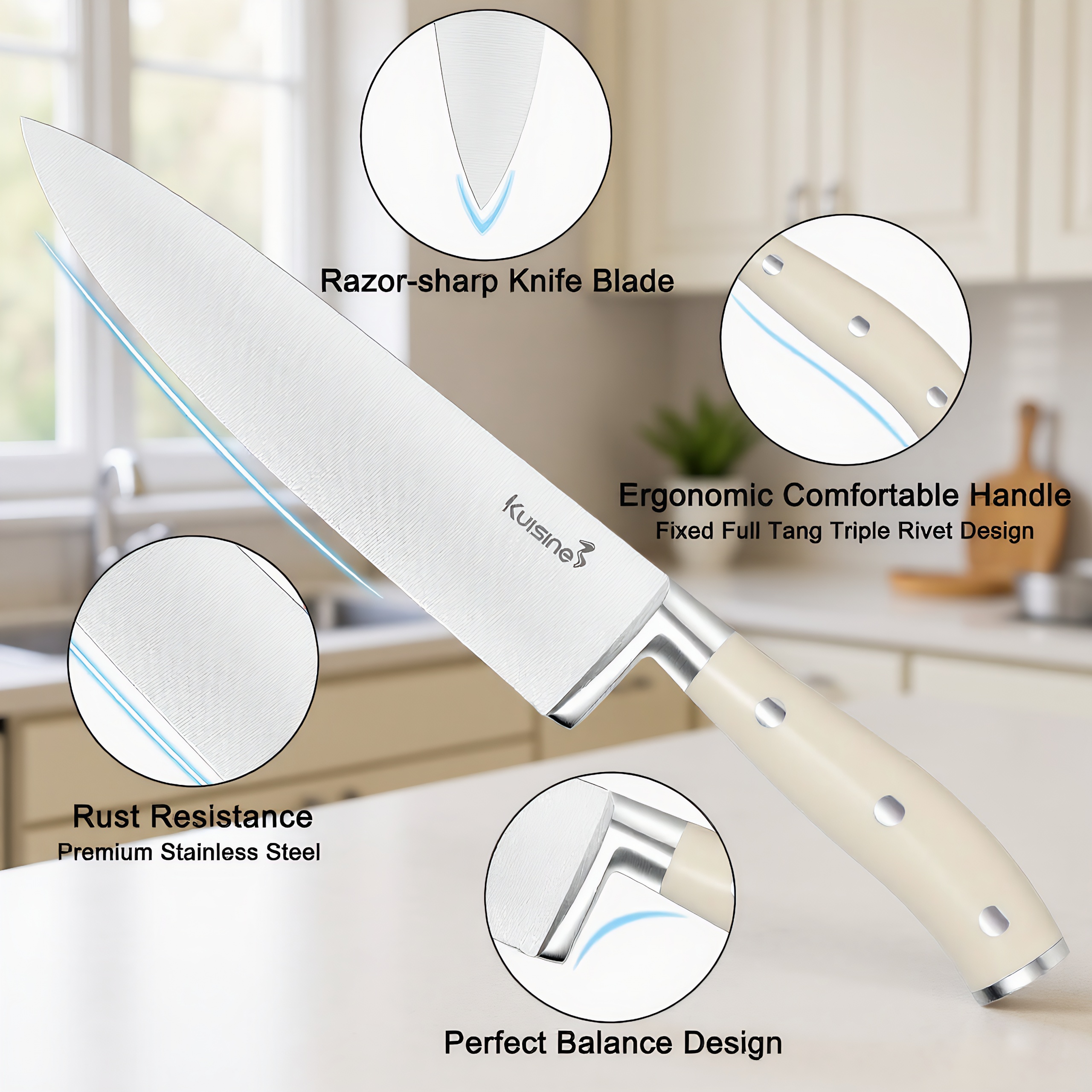 At KUISINE, we pride ourselves on providing Knife Sets of High Quality that redefine culinary excellence