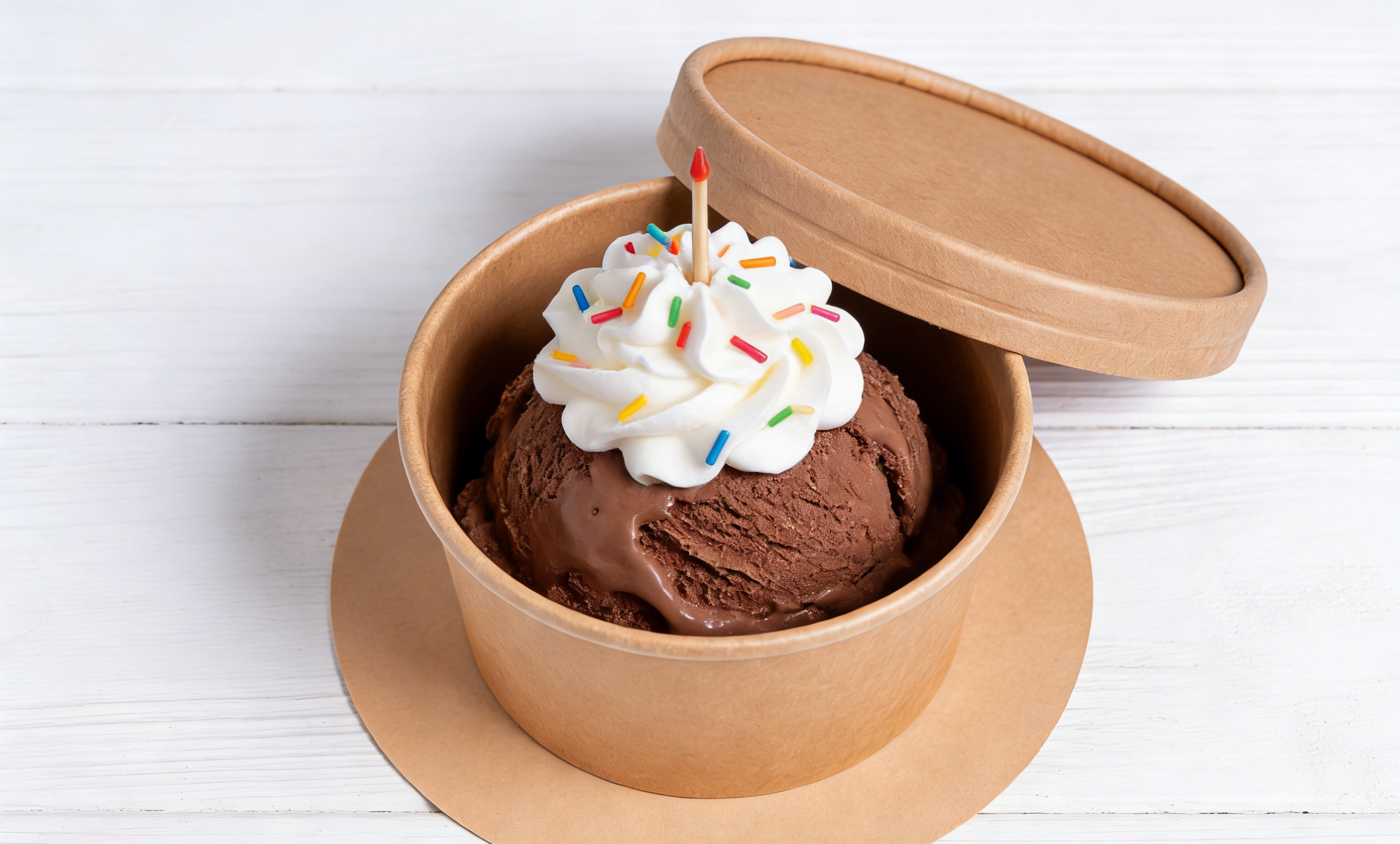 Coperchio di carta per coppetta gelato