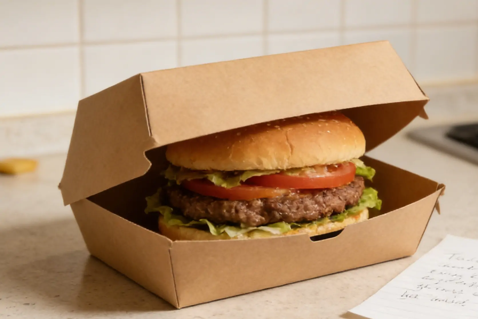 Kotak Burger Bergelombang