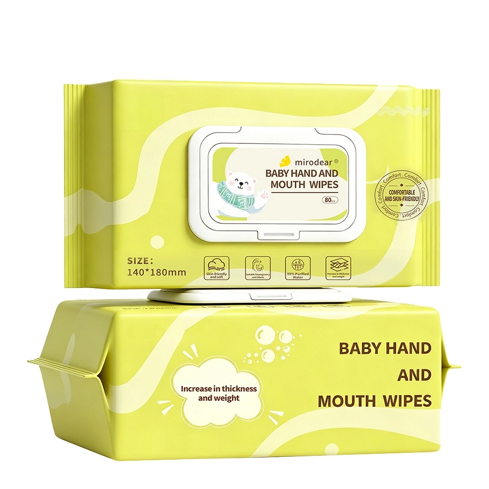 Baby Hand & Mouth Wipes, Pure Water Hypoallergenic Wipes for Sensitive Skin, OEM & Private Label