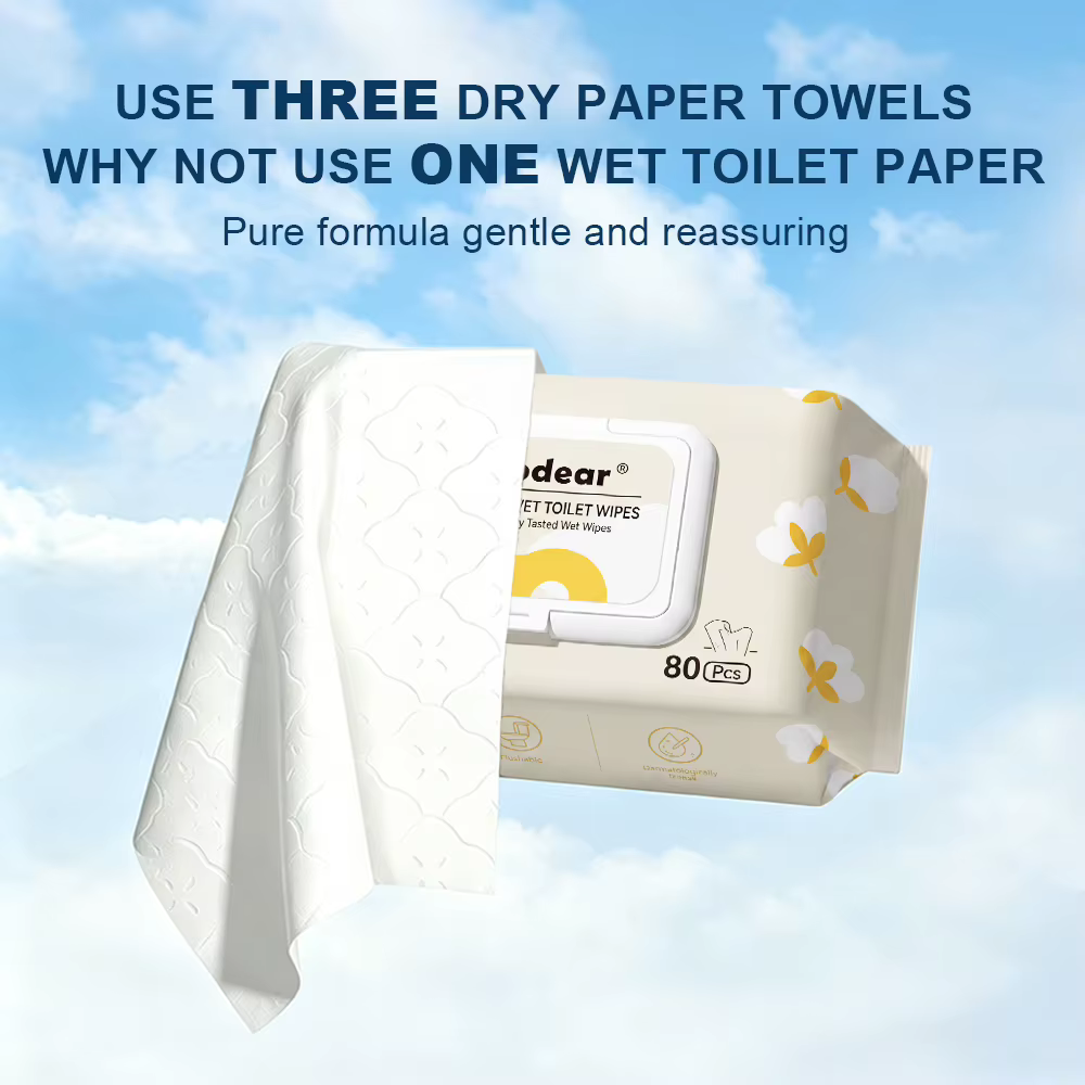 Thick biodegradable gym wipes texture detail