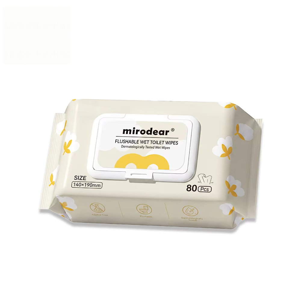 Lingettes humides biodégradables et mouchoirs hygiéniques humides, lingettes pour toilettes extra épaisses, fabricant OEM et marque distributeur