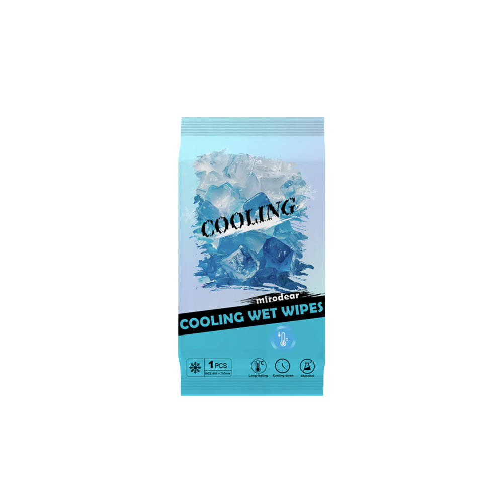 Extra Large Cooling Body Wipes, 200 × 600mm Cotton Pearl Texture, OEM & Private Label