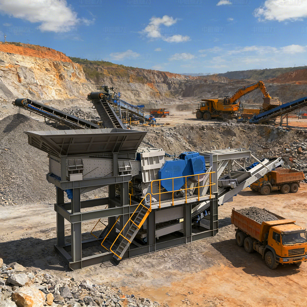 sleigh type steel structure modular jaw crusher production line-0