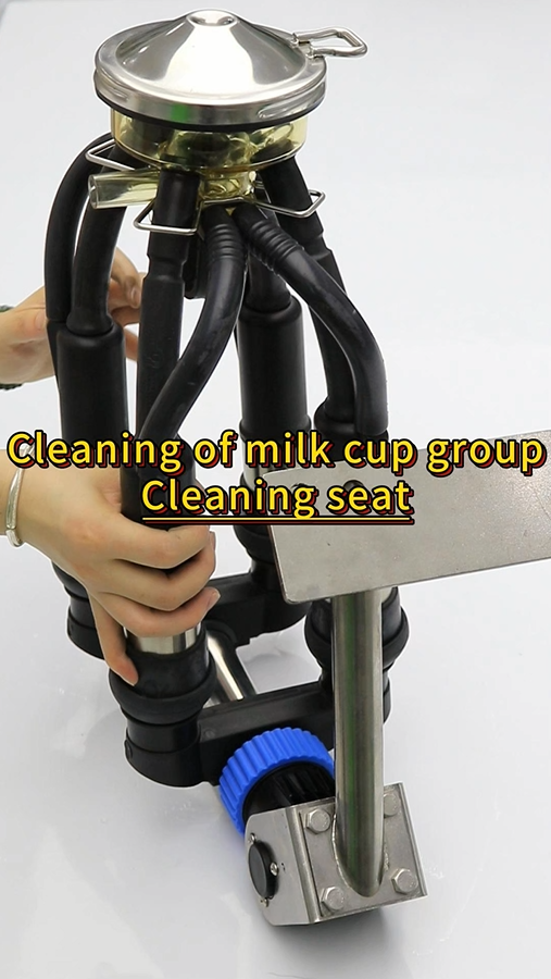 Cleaning of milk cup groupCleaning seat