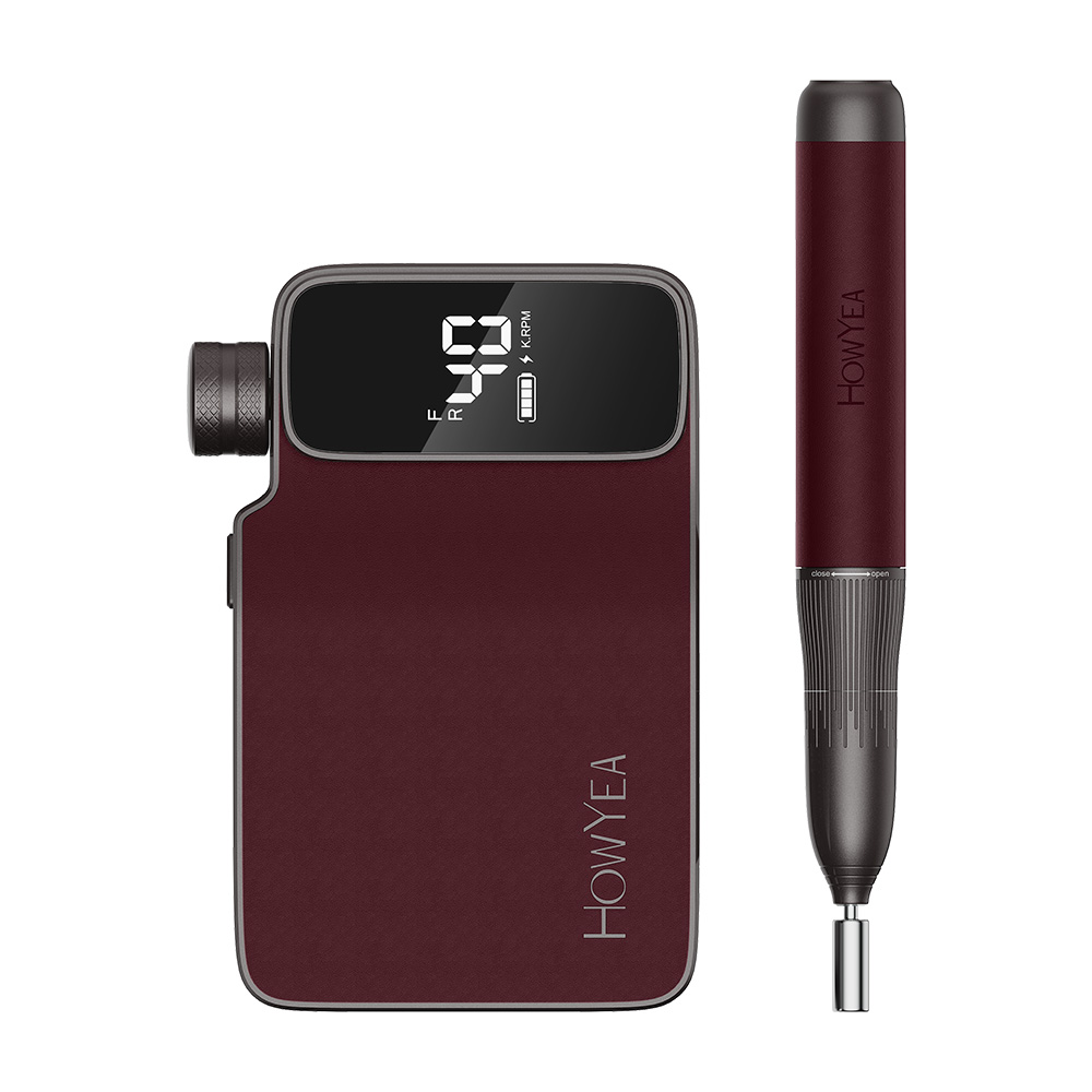 Professional Brushless Cordless Nail Drill Machine 40,000RPM 85W Rechargeable Nail File 7800mAh E File Model HY-1041B