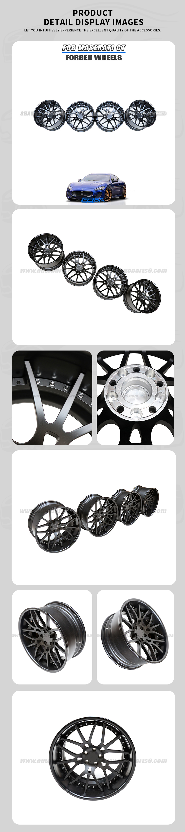 Maserati GranTurismo GT aftermarket forged alloy wheel rim replacement part