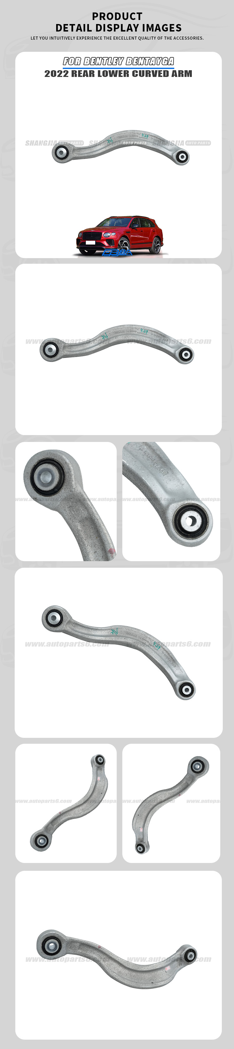 Bentley Bentayga 2022 rear lower curved control arm 4M0505397P used OEM dismantled part
