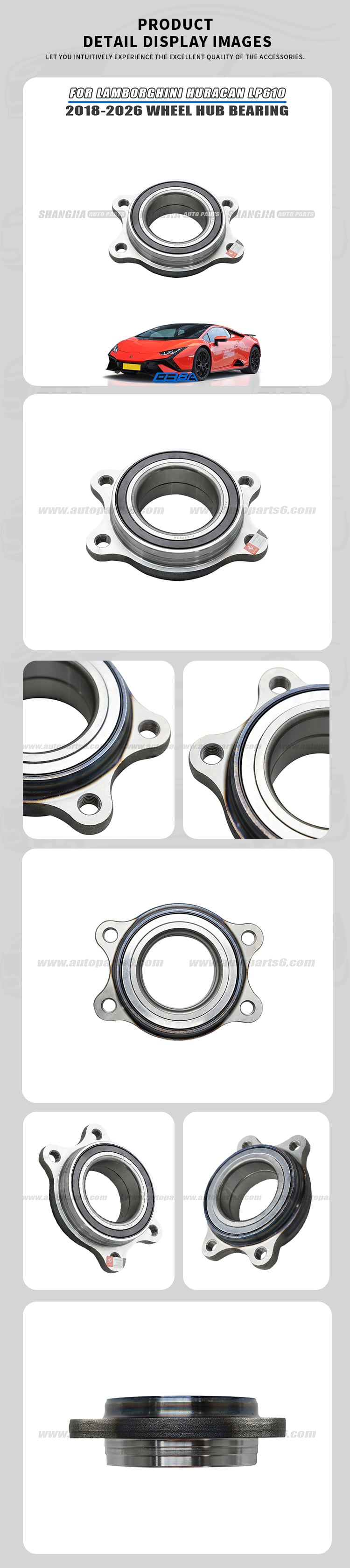 Lamborghini Huracan LP610 2018-2026 aftermarket wheel hub bearing replacement part